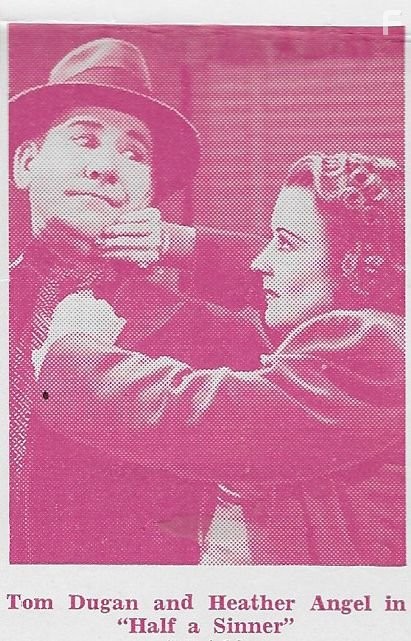 Heather Angel and Tom Dugan in Half a Sinner (1940)