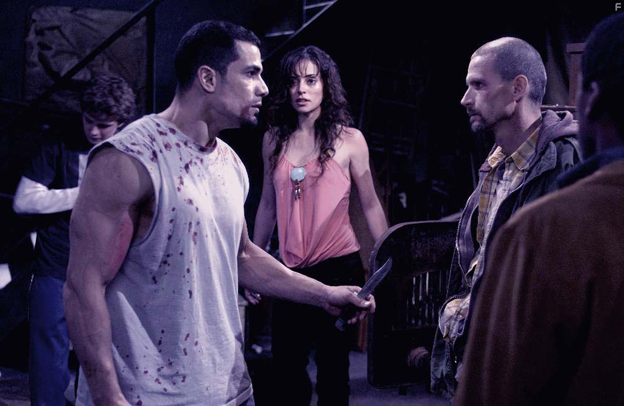 Timothy Burd, Erik Knudsen, Emmanuelle Vaugier, and Franky G in Пила 2 (2005)