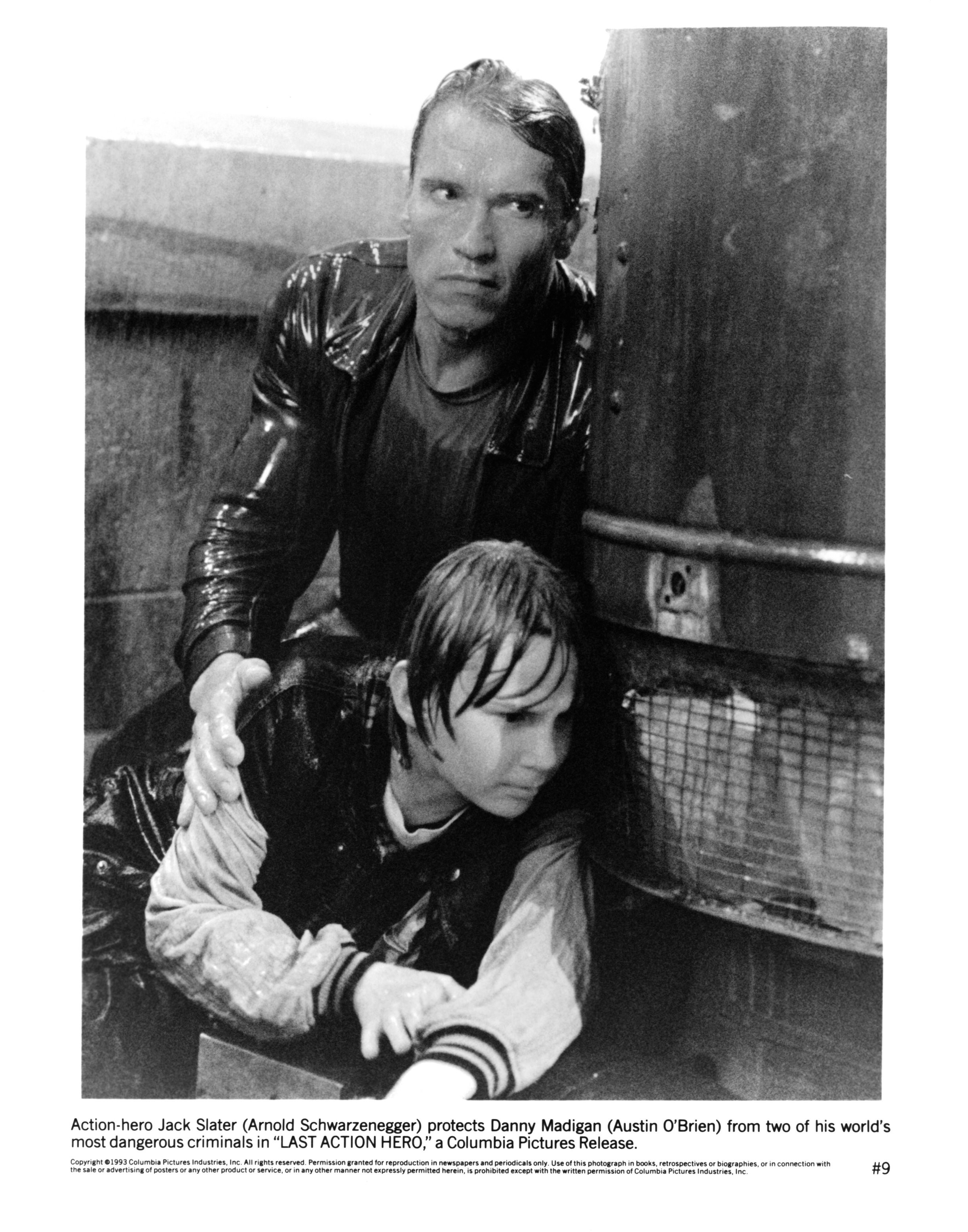 Arnold Schwarzenegger and Austin O'Brien in Последний киногерой (1993)