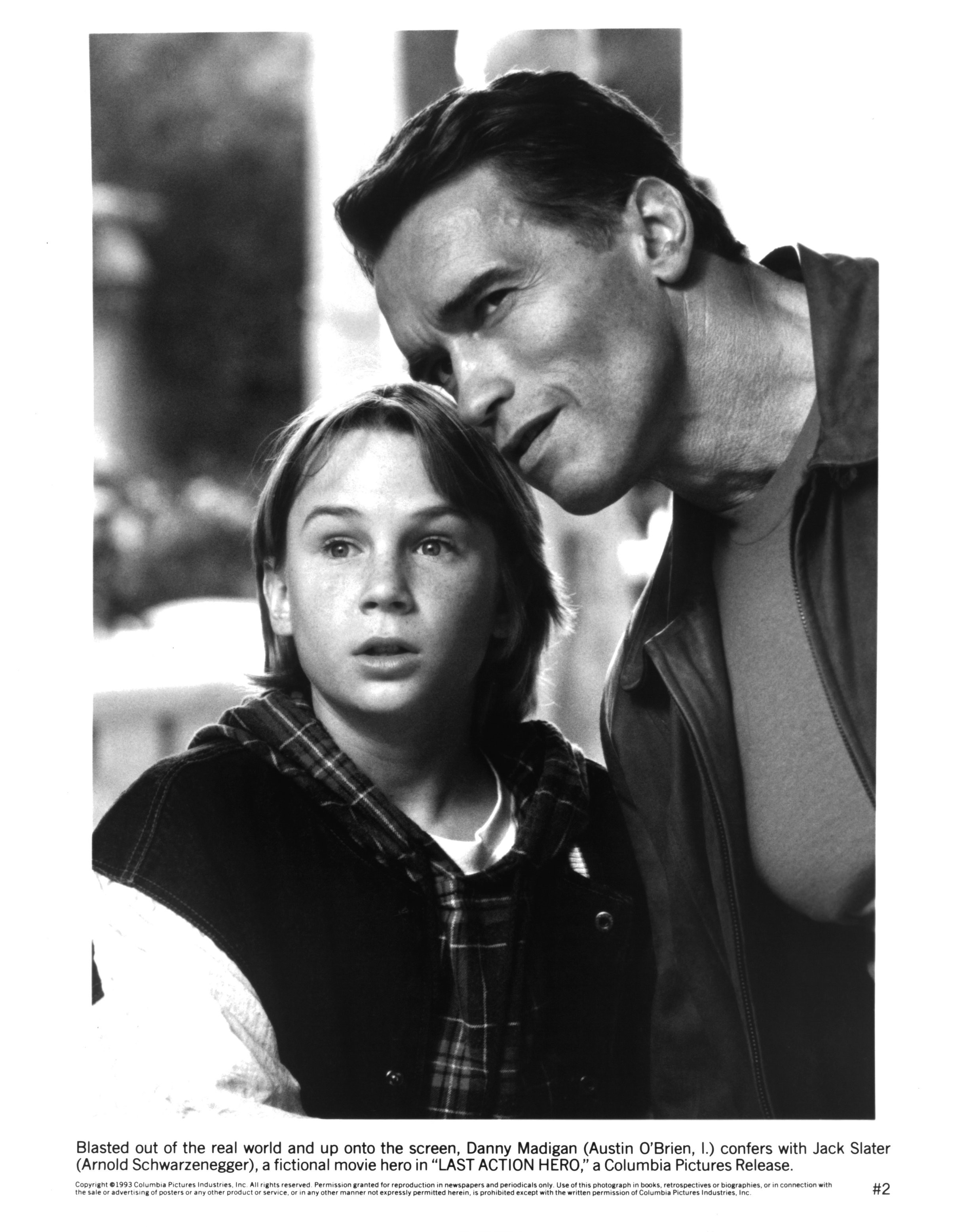 Arnold Schwarzenegger and Austin O'Brien in Последний киногерой (1993)