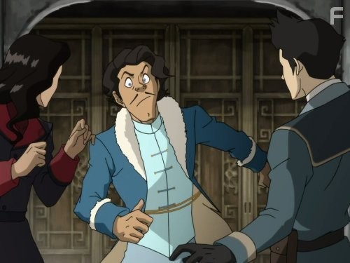 David Faustino, John Michael Higgins, and Seychelle Gabriel in Легенда о Корре (2012)