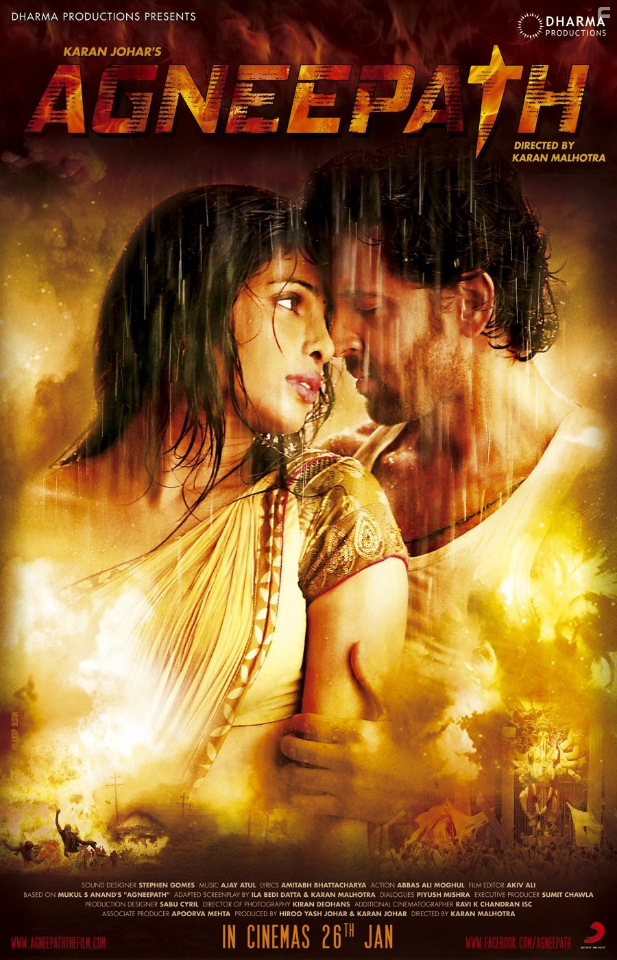 Hrithik Roshan and Priyanka Chopra in Огненный путь (2012)