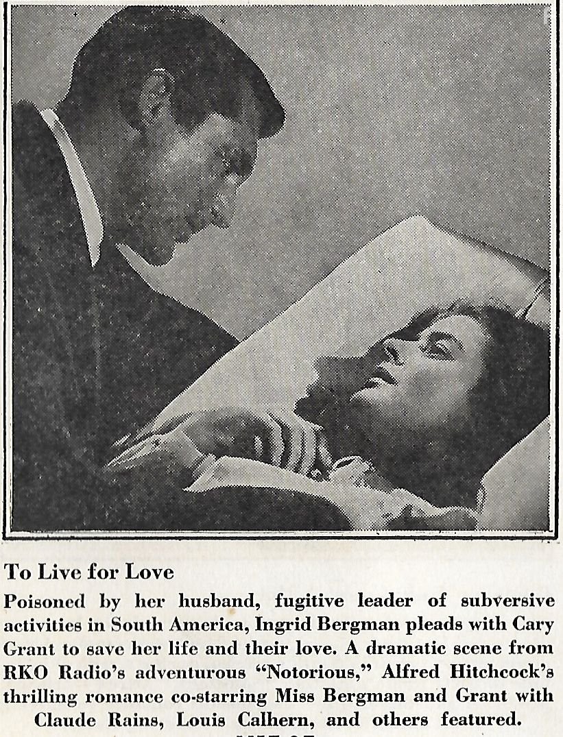 Ingrid Bergman and Cary Grant in Дурная слава (1946)