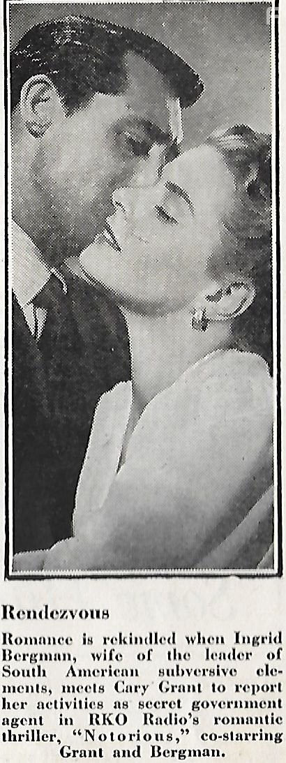 Ingrid Bergman and Cary Grant in Дурная слава (1946)