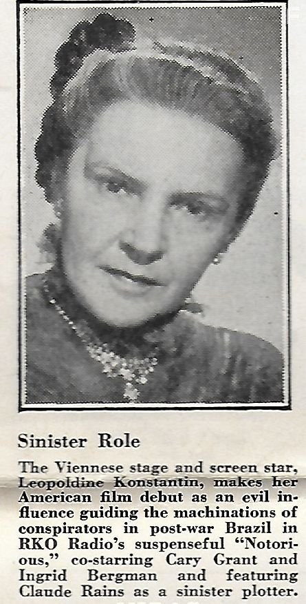 Leopoldine Konstantin in Дурная слава (1946)