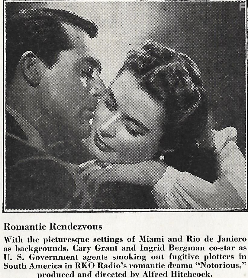 Ingrid Bergman and Cary Grant in Дурная слава (1946)