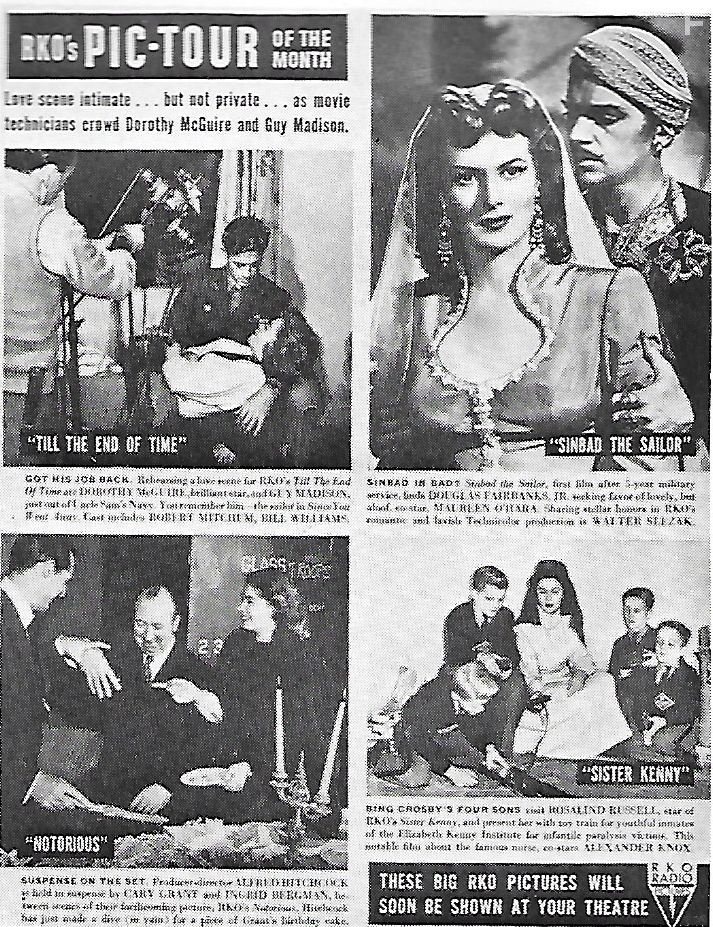 Ingrid Bergman, Cary Grant, and Alfred Hitchcock in Дурная слава (1946)