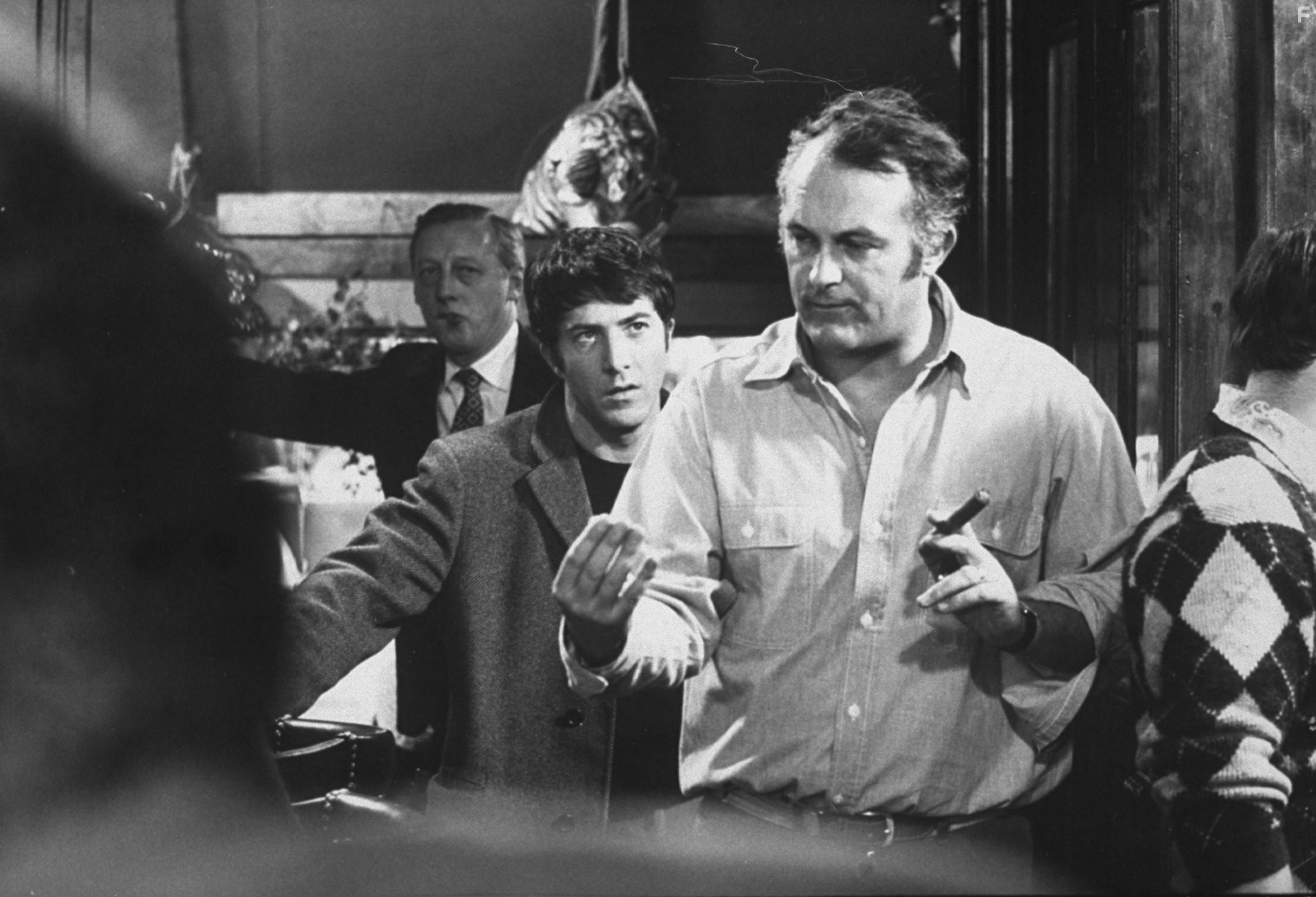 Dustin Hoffman and Peter Yates in John and Mary (1969)