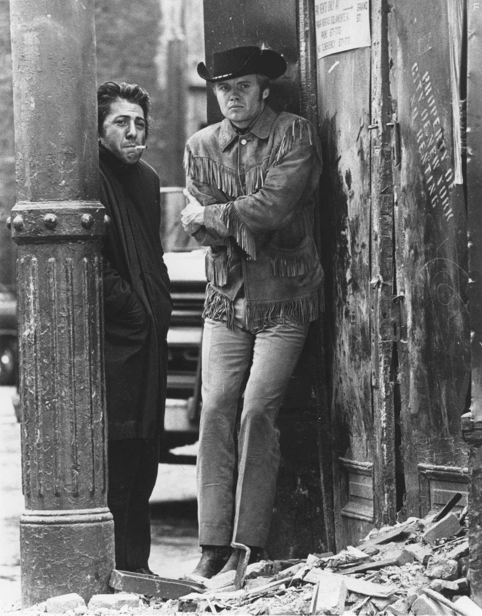 Dustin Hoffman and Jon Voight in Полуночный ковбой (1969)