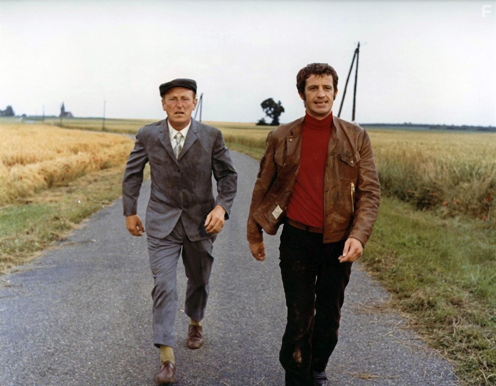 Jean-Paul Belmondo and Bourvil in Супермозг (1969)
