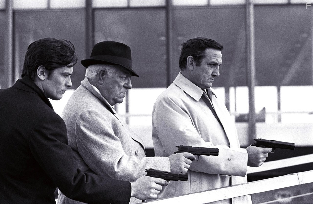 Alain Delon, Jean Gabin, and Lino Ventura in Сицилийский клан (1969)