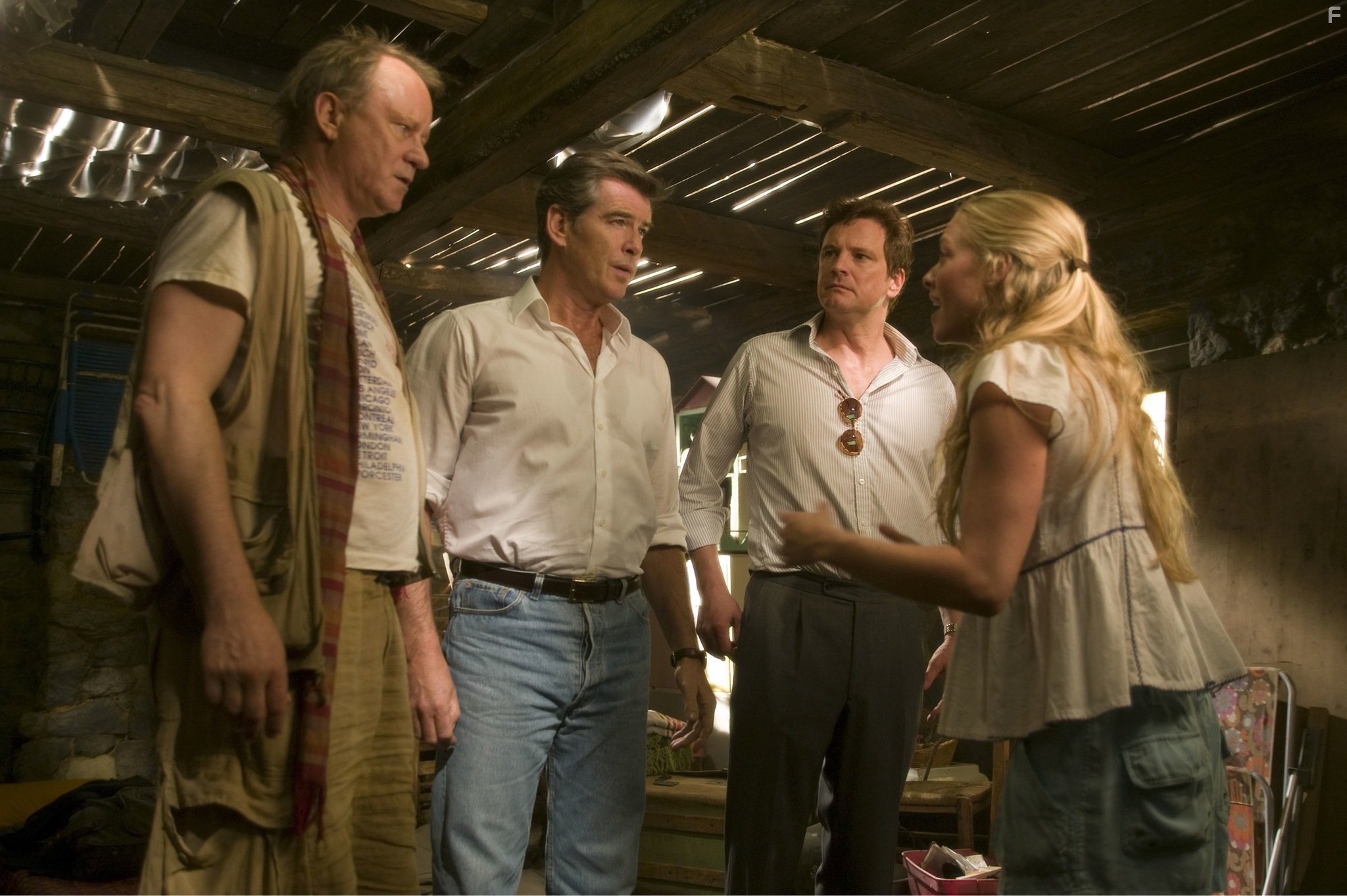 Pierce Brosnan, Colin Firth, Stellan Skarsg?rd, and Amanda Seyfried in Mamma Mia! (2008)