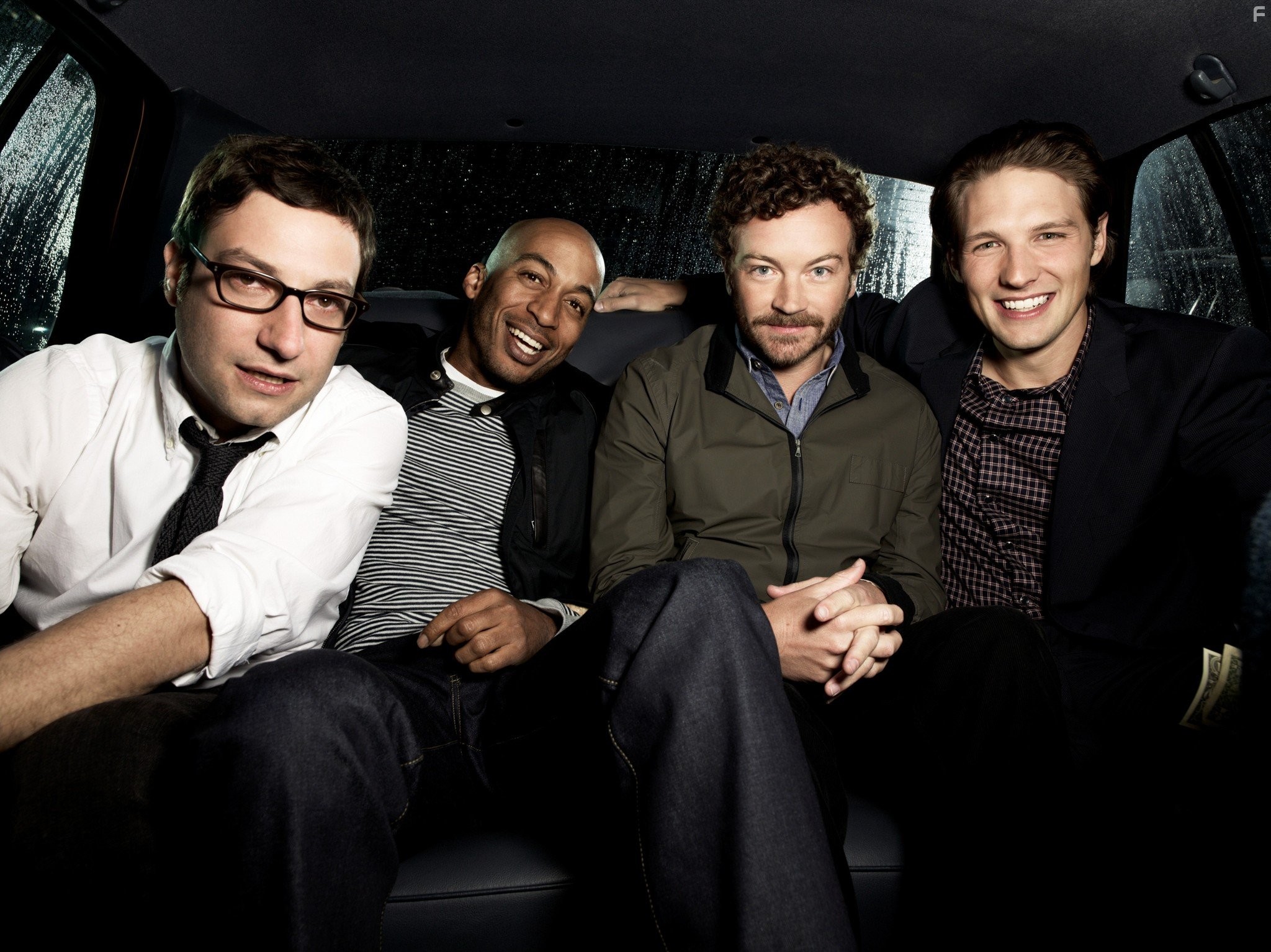 Danny Masterson, Adam Busch, James Lesure, and Michael Cassidy in Мужчины в деле (2012)