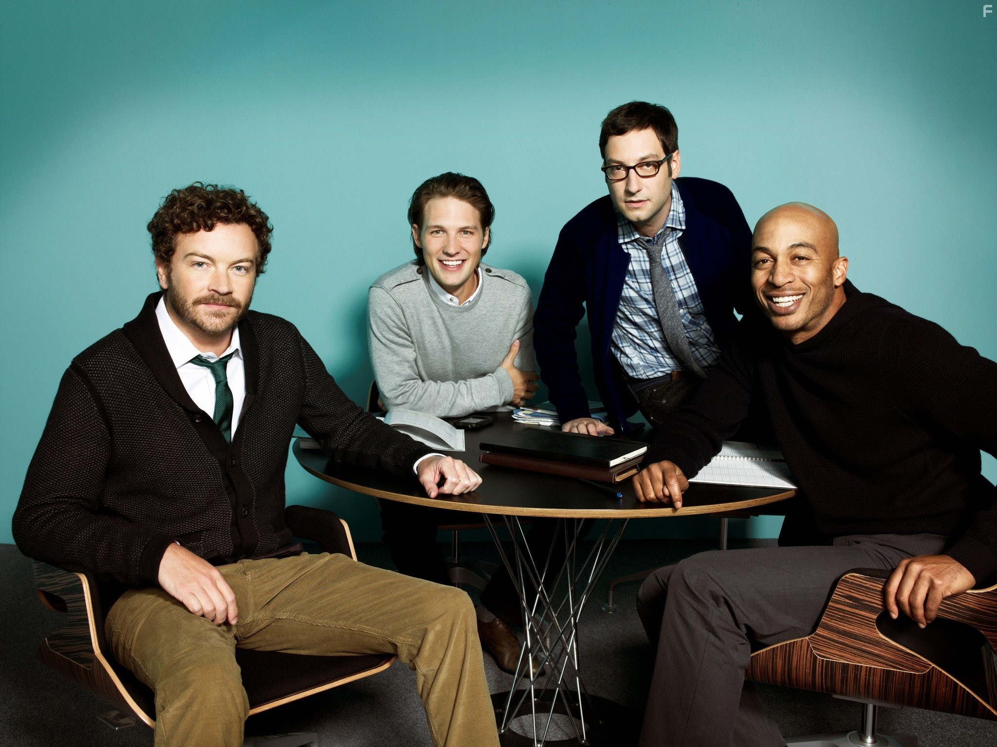 Danny Masterson, Adam Busch, James Lesure, and Michael Cassidy in Мужчины в деле (2012)