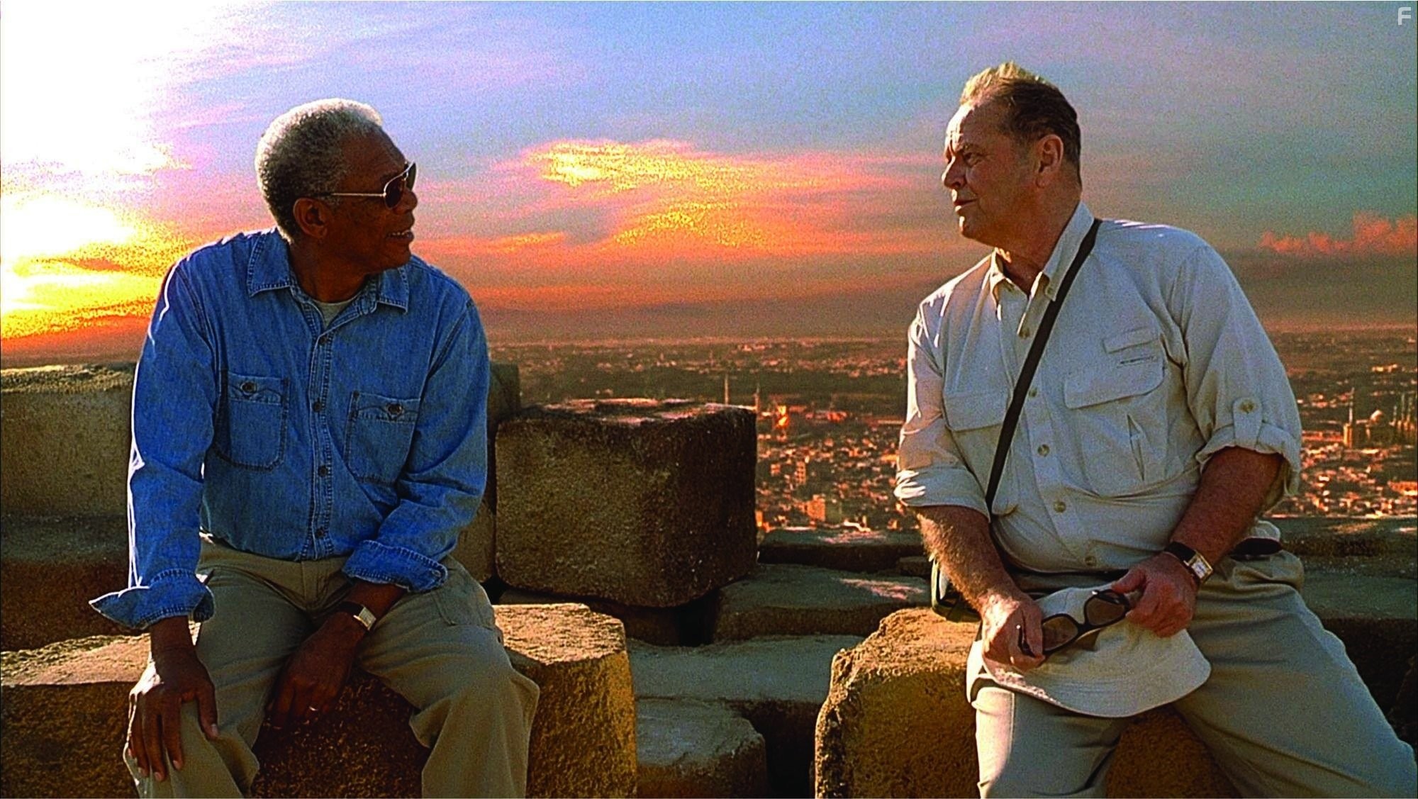 Morgan Freeman and Jack Nicholson in Пока не сыграл в ящик (2007)