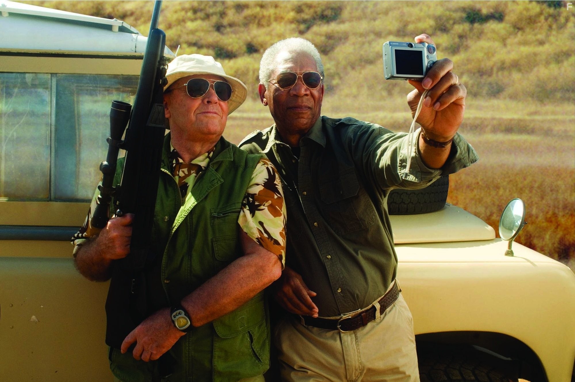 Morgan Freeman and Jack Nicholson in Пока не сыграл в ящик (2007)