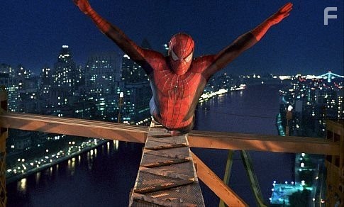 TOBEY MAGUIRE stars in the title role in Columbia Pictures' action adventure SPIDER-MAN.