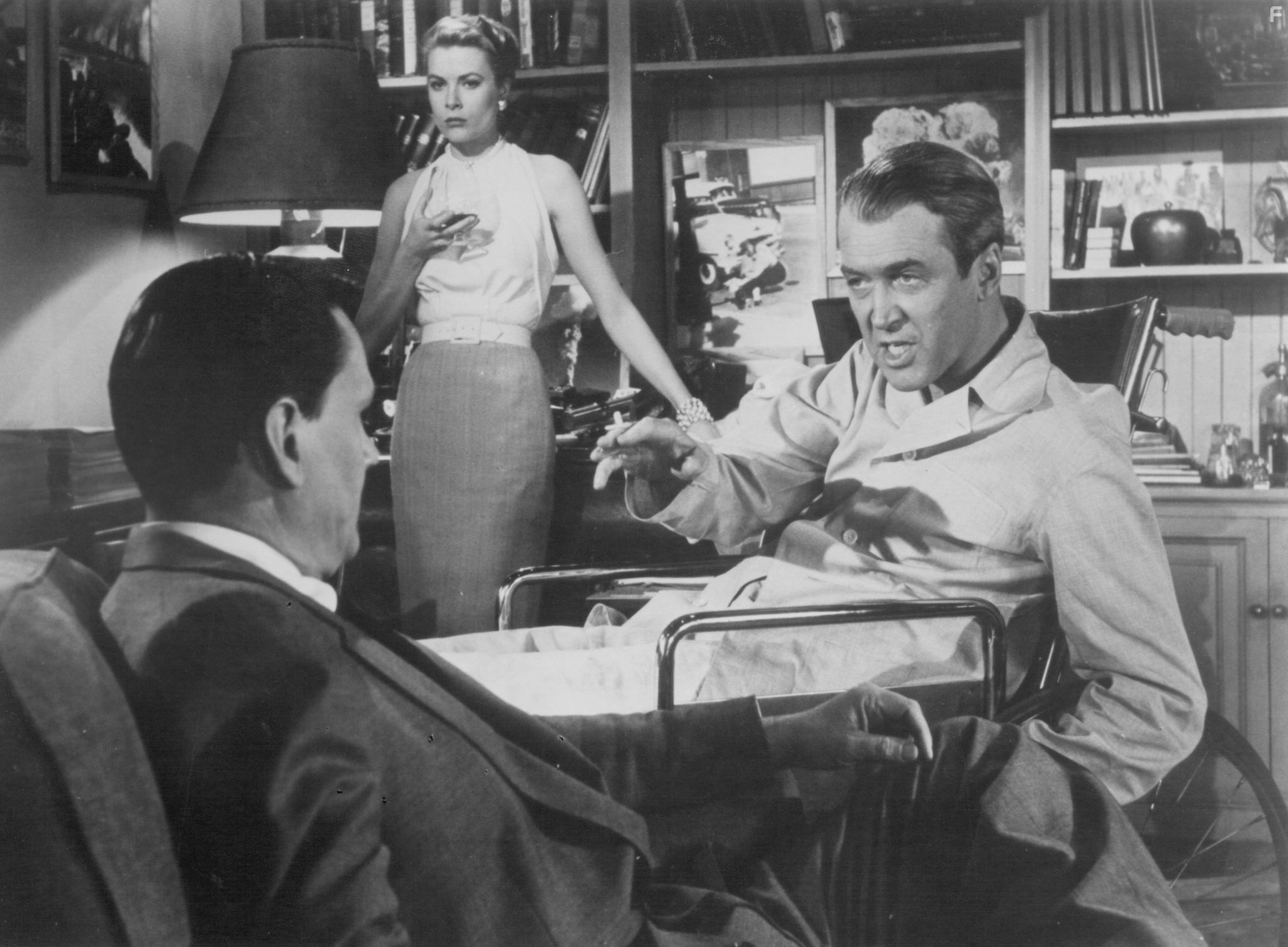 Grace Kelly, James Stewart, and Wendell Corey in Окно во двор (1954)