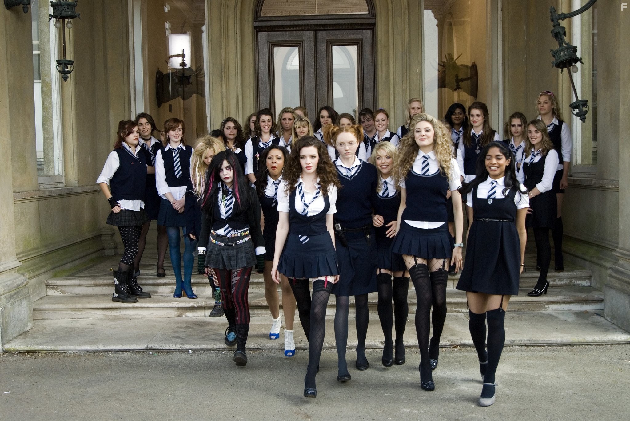 Kathryn Drysdale, Tamsin Egerton, Juno Temple, Talulah Riley, Antonia Bernath, Lily Cole, Amara Karan, Gemma Arterton, and Paloma Faith in Одноклассницы (2007)