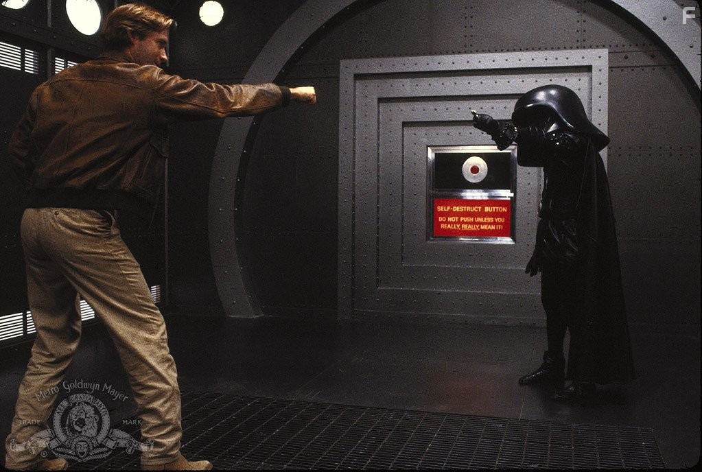 Bill Pullman and Rick Moranis in Космические яйца (1987)