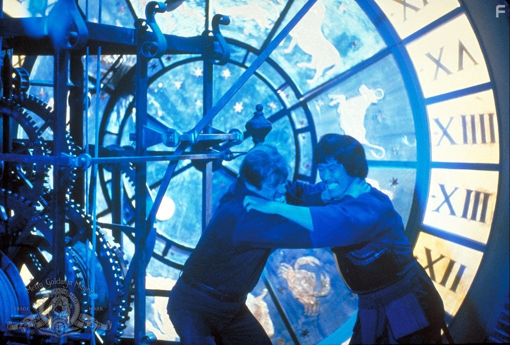 Roger Moore and Toshir? Suga in Лунный гонщик (1979)