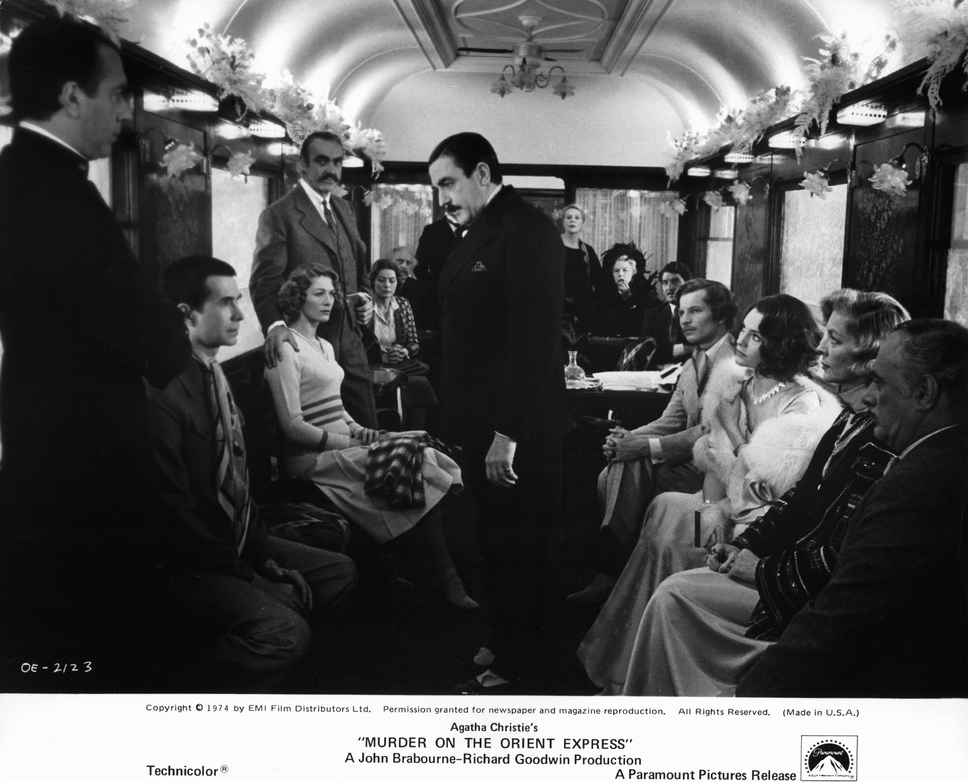 Lauren Bacall, Ingrid Bergman, Sean Connery, Jacqueline Bisset, Anthony Perkins, Vanessa Redgrave, Albert Finney, and Michael York in Убийство в Восточном экспрессе (1974)