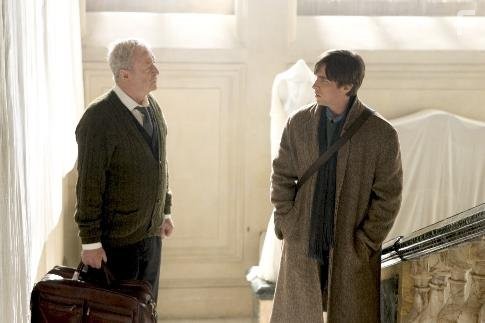 Christian Bale and Michael Caine in Бэтмен: Начало (2005)