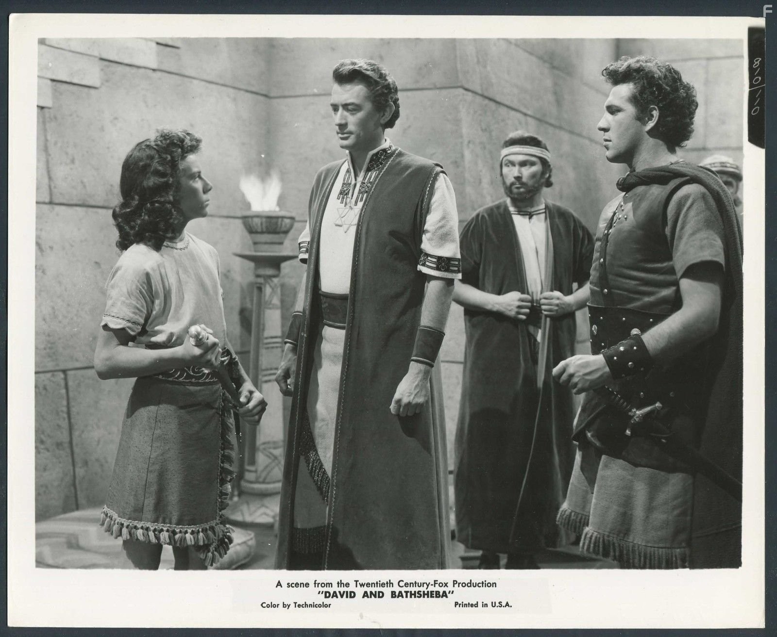 Gregory Peck, Gilbert Barnett, and Kieron Moore in David and Bathsheba (1951)