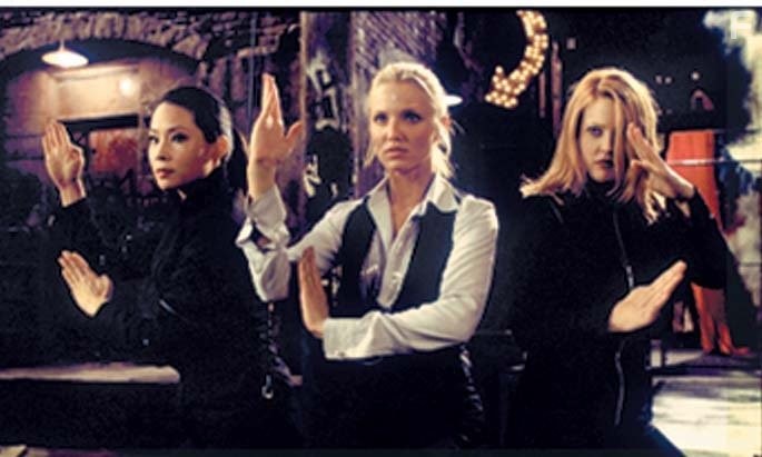 Drew Barrymore, Cameron Diaz, and Lucy Liu in Ангелы Чарли (2000)