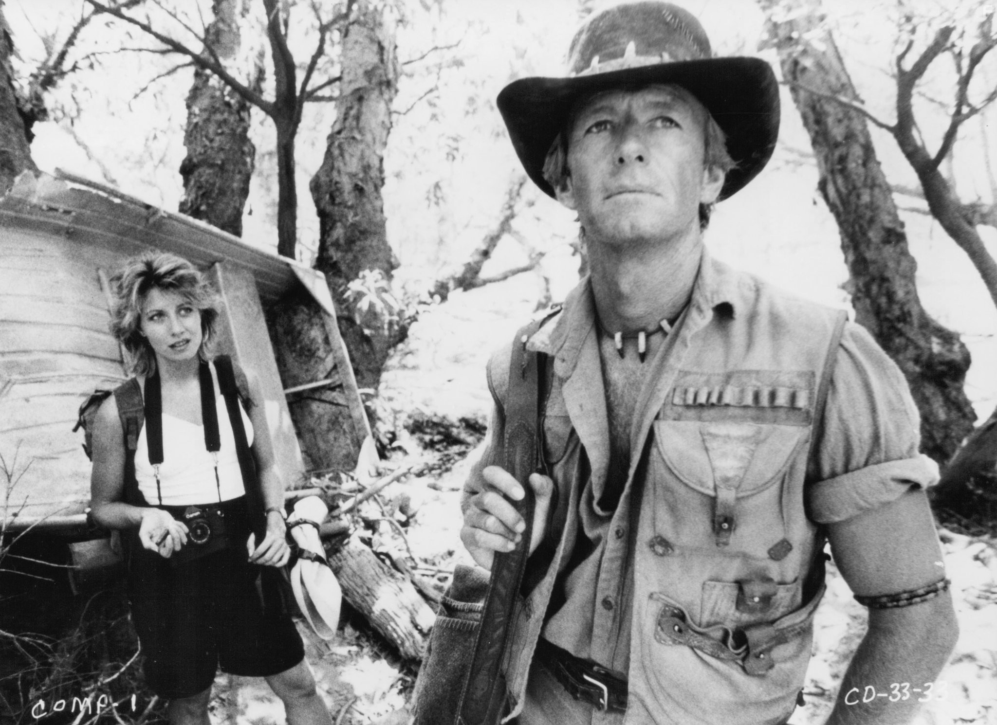 Paul Hogan and Linda Kozlowski in Крокодил Данди (1986)