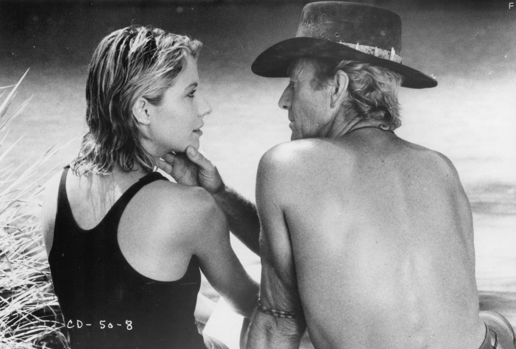 Paul Hogan and Linda Kozlowski in Крокодил Данди (1986)