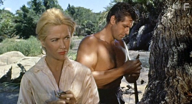 Gordon Scott and Sara Shane in Tarzan's Greatest Adventure (1959)