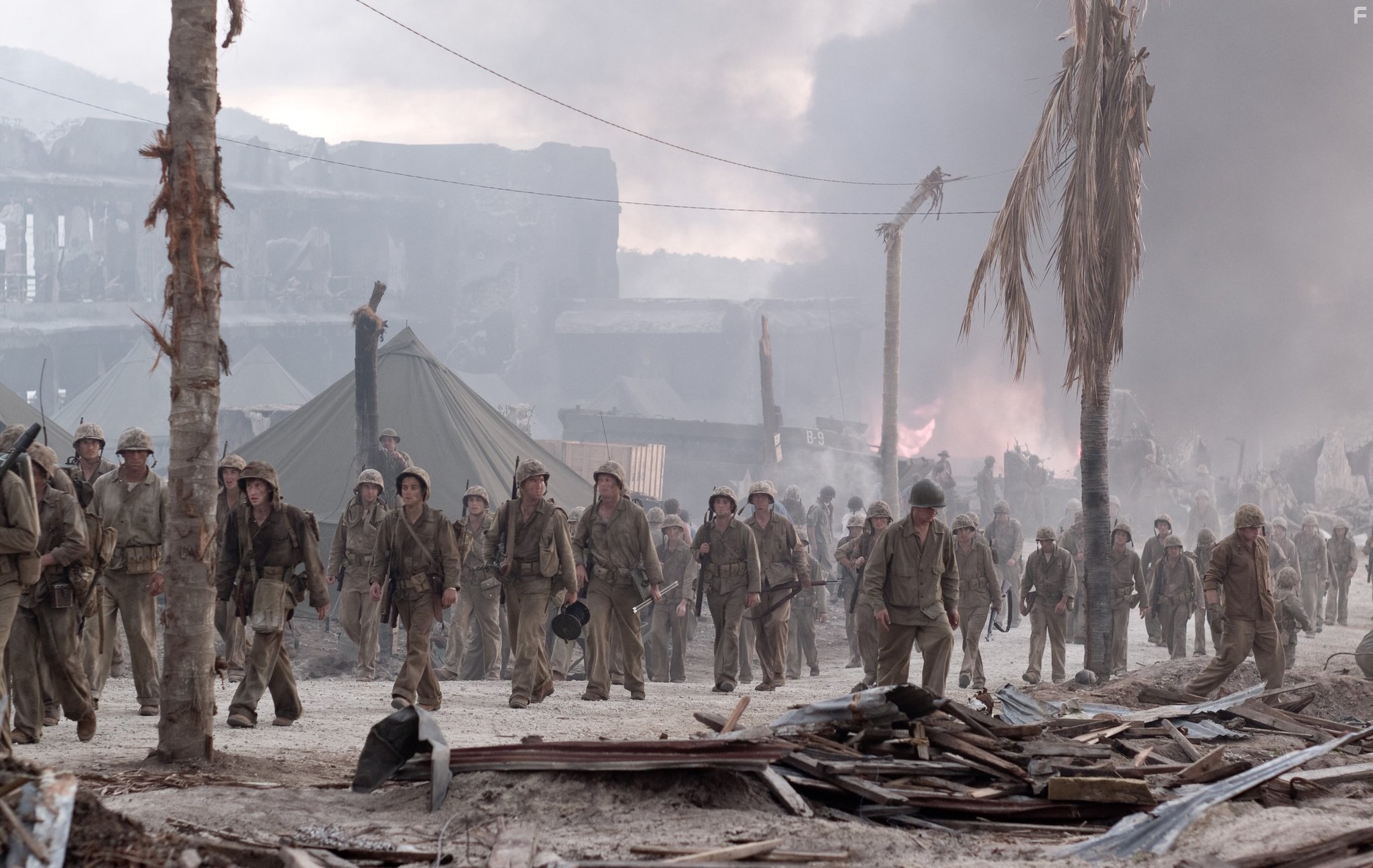 Joseph Mazzello and Rami Malek in Тихий океан (2010)