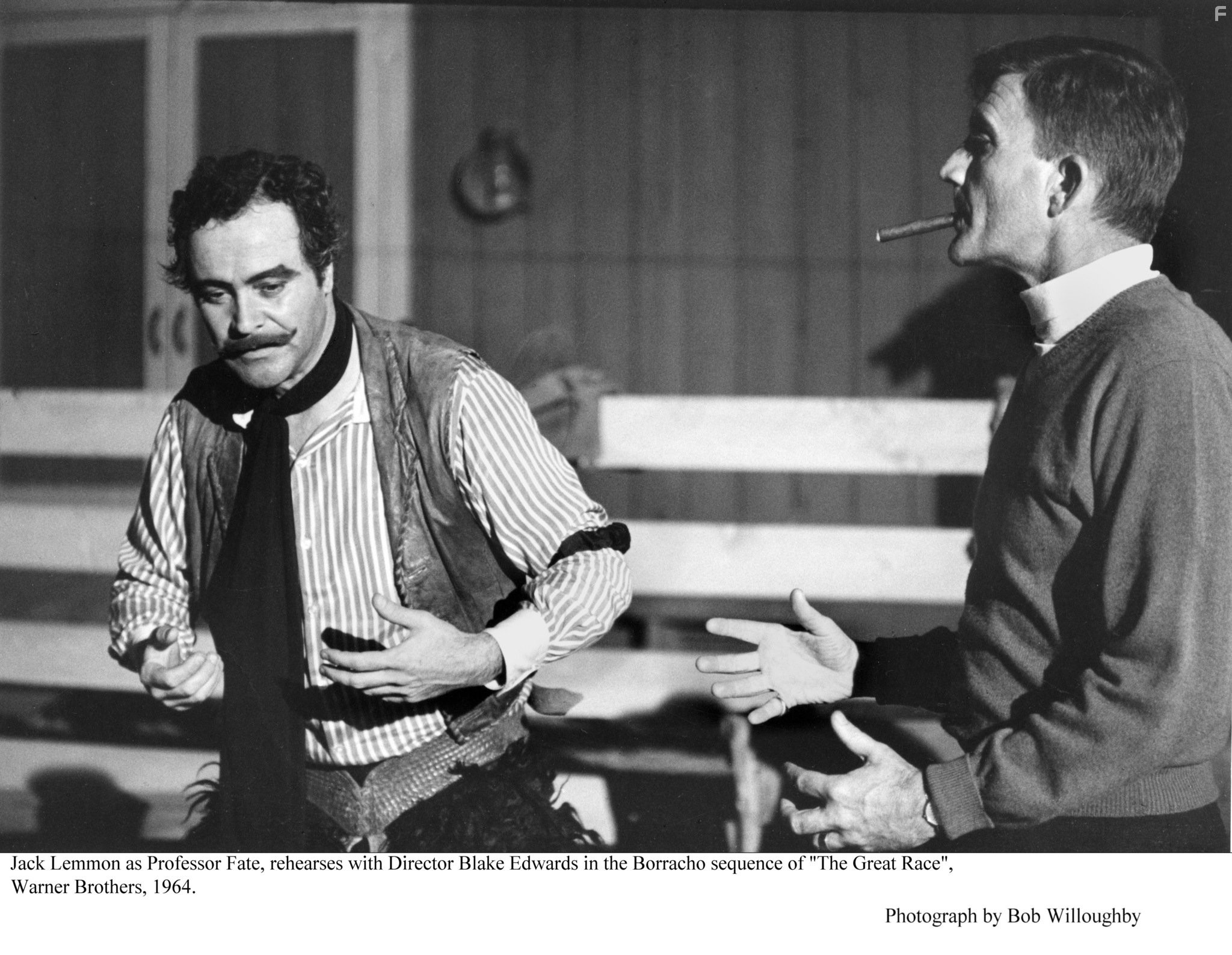 "Great Race, The" Jack Lemmon with Dir. Blake Edwards Photo taken in 1964 / Warner Bros.