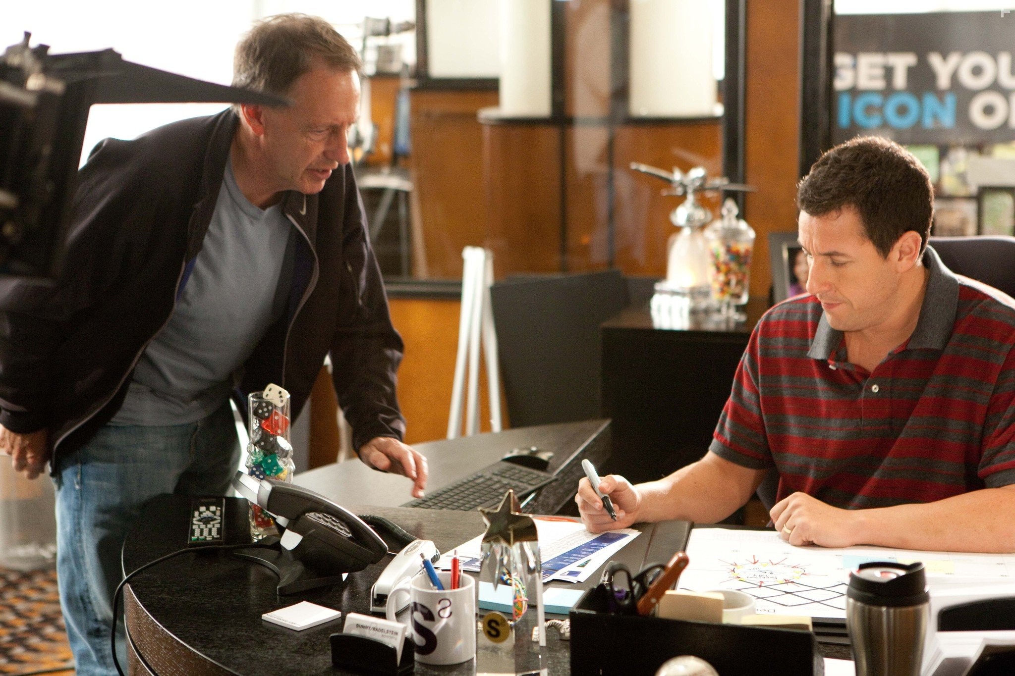 Adam Sandler and Dennis Dugan in Такие разные близнецы (2011)