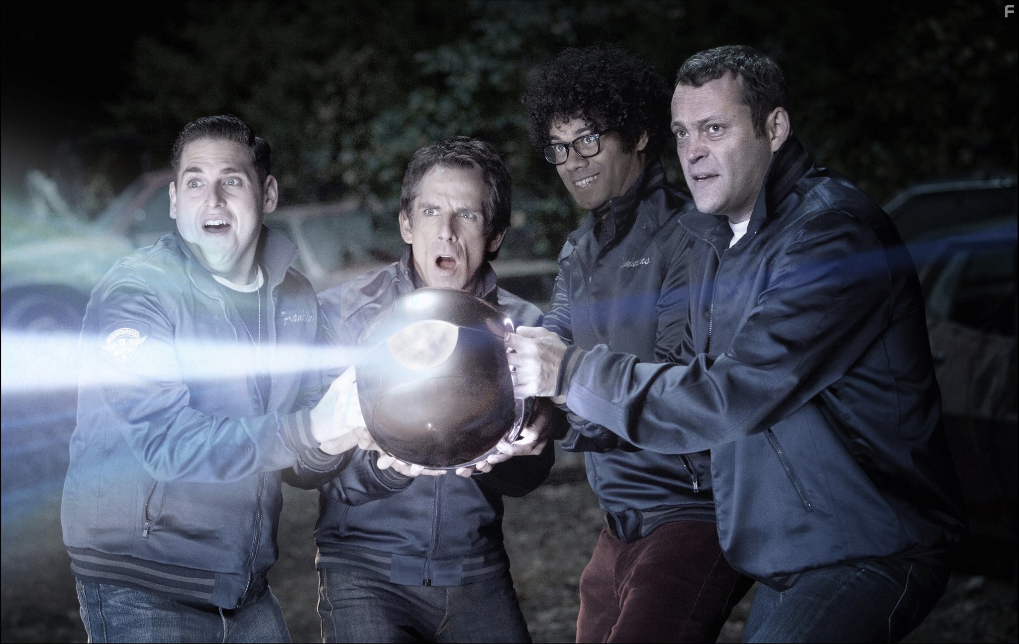 Vince Vaughn, Ben Stiller, Richard Ayoade, and Jonah Hill in Дружинники (2012)