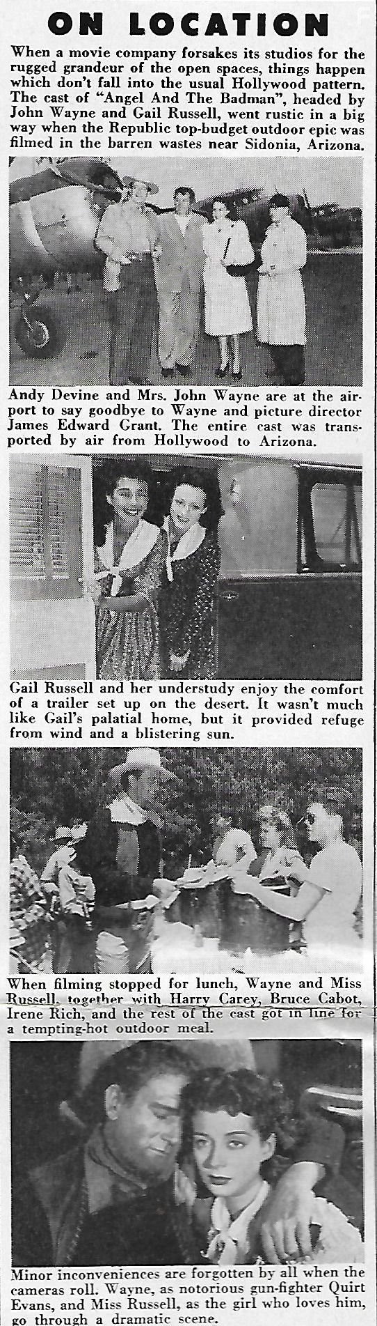 John Wayne, Harry Carey, Bruce Cabot, James Edward Grant, Irene Rich, and Gail Russell in Ангел и негодяй (1947)