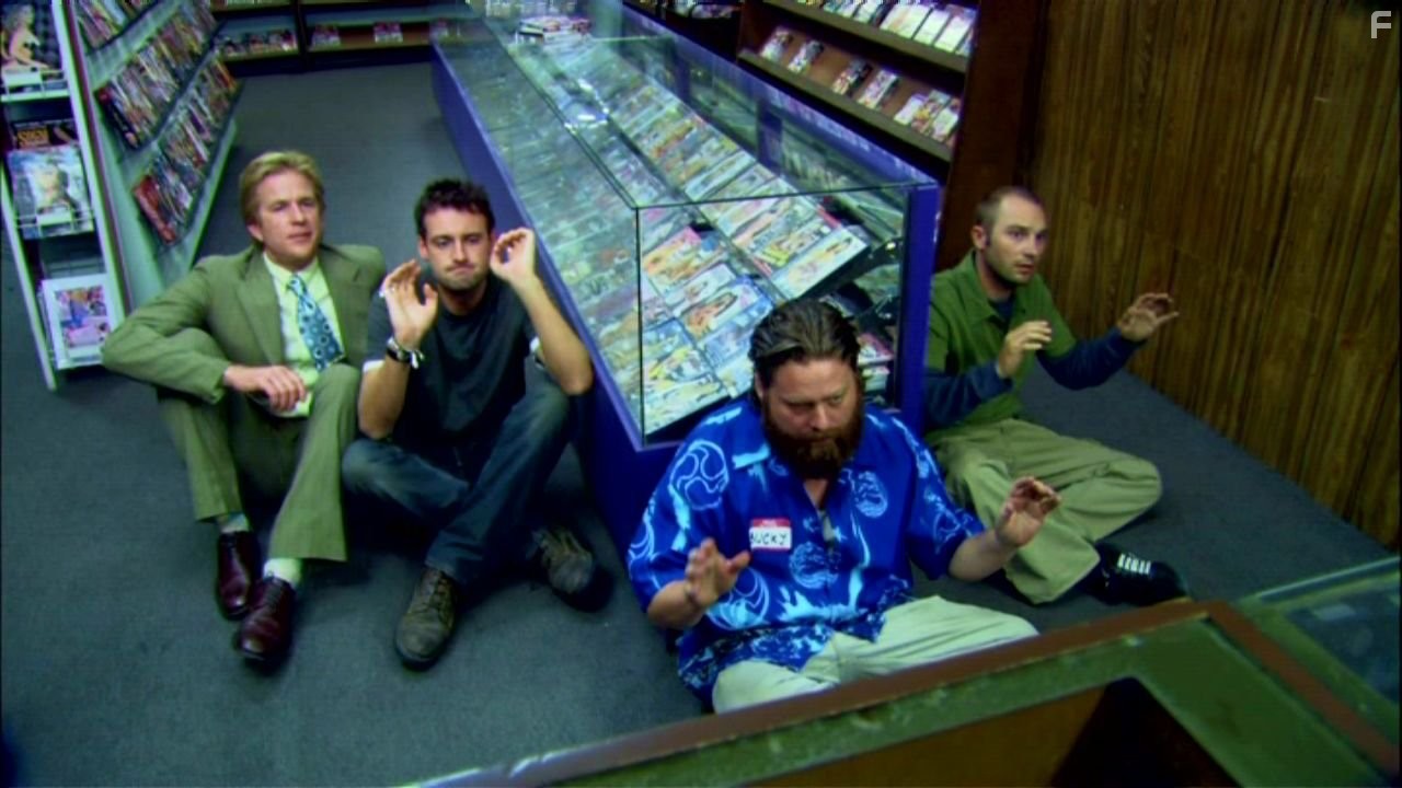 Matthew Modine, Callum Blue, Zach Galifianakis, and Nathan Siebring in Little Fish, Strange Pond (2009)