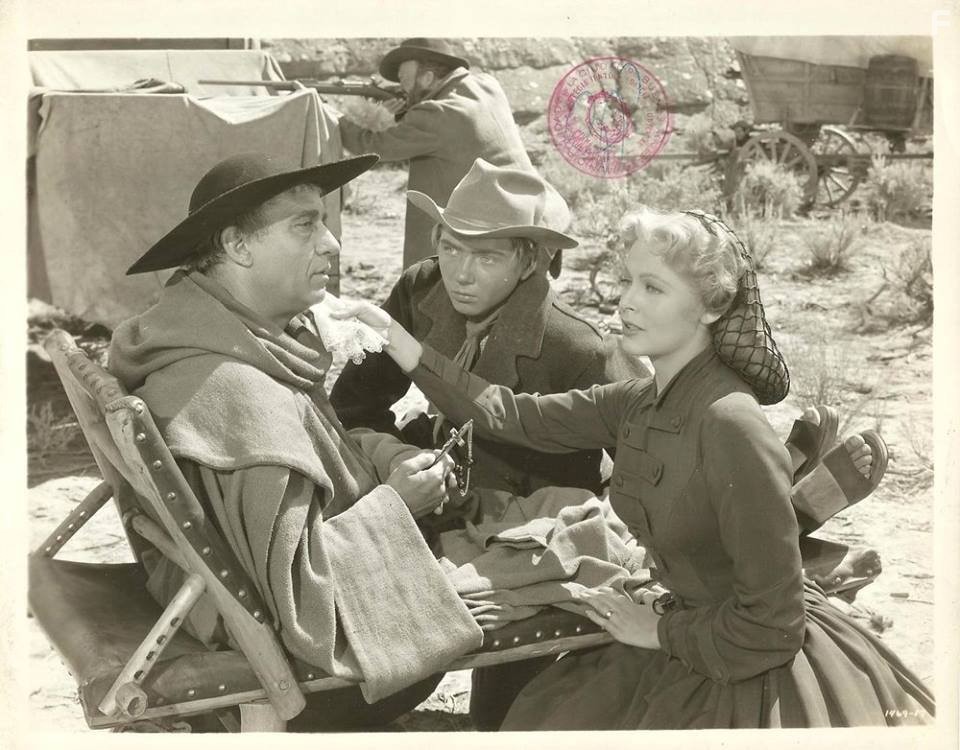 Arlene Dahl and Claude Jarman Jr. in The Outriders (1950)
