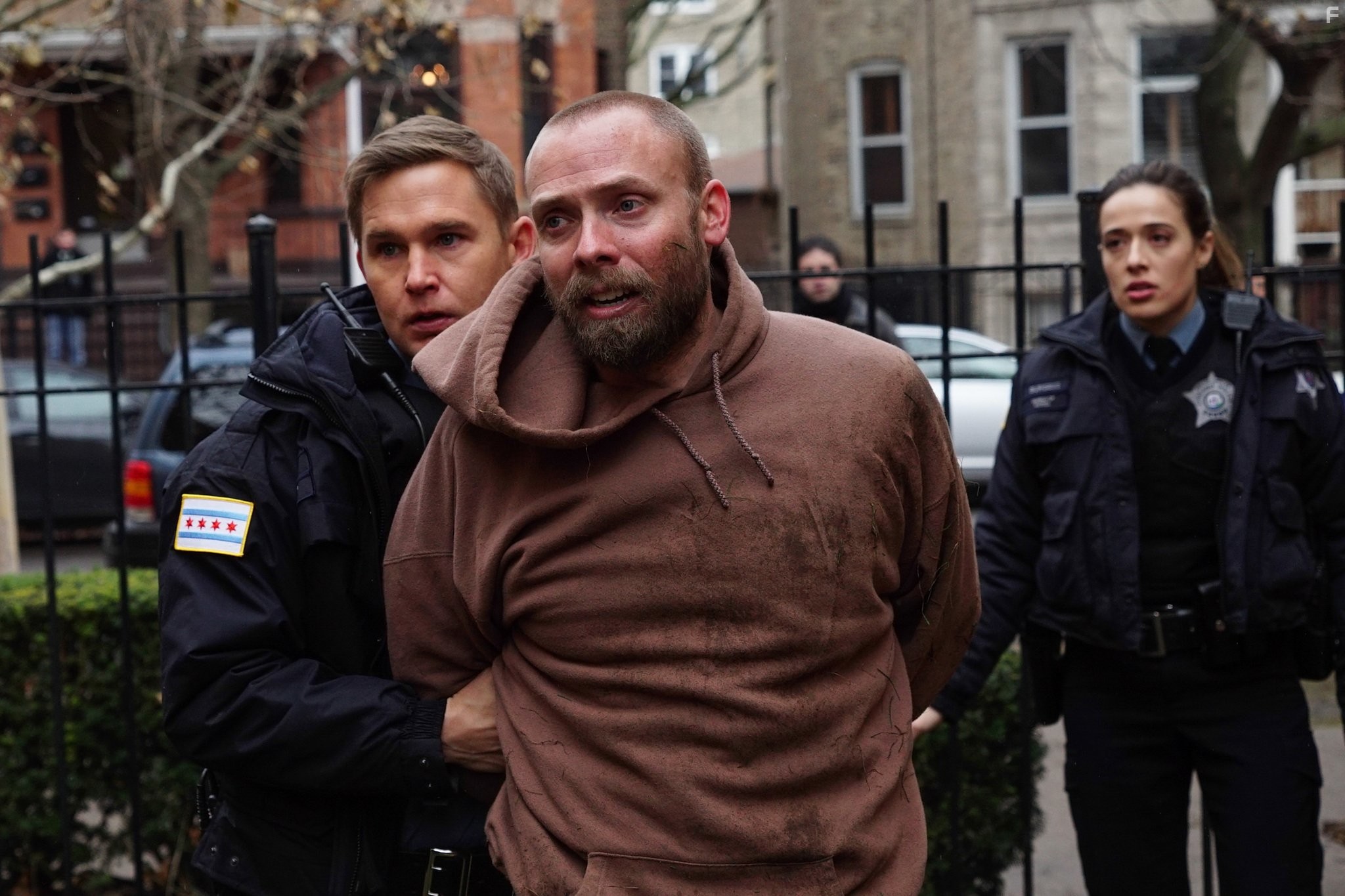 Brian Geraghty, Matt Hawkins, and Marina Squerciati in Чикаго в Огне (2012)