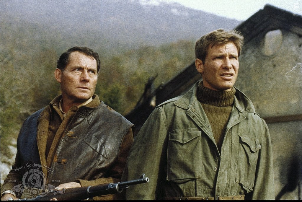 Harrison Ford and Robert Shaw in Отряд 10 из Навароне (1978)