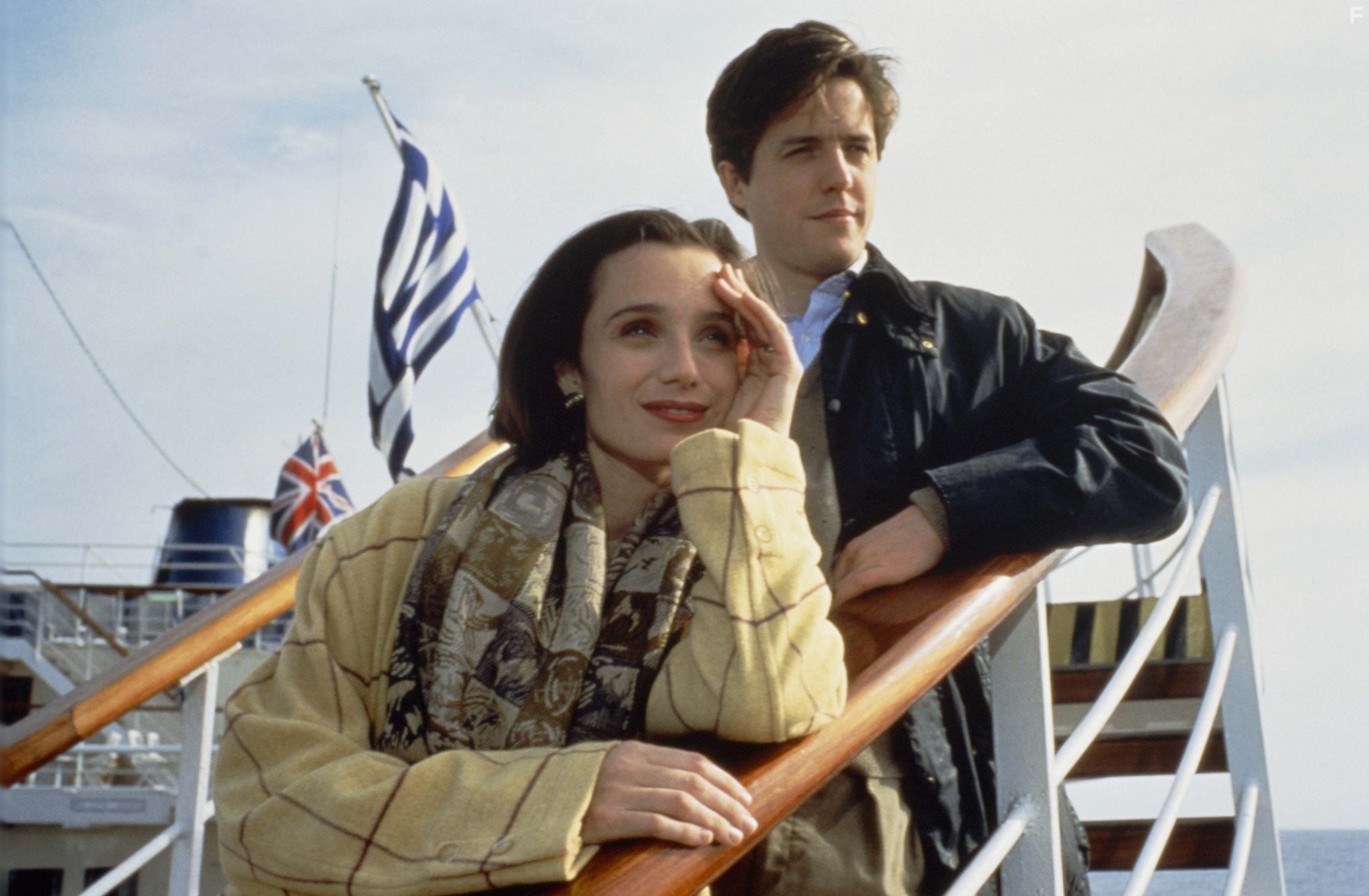 Kristin Scott Thomas and Hugh Grant in Горькая луна (1992)