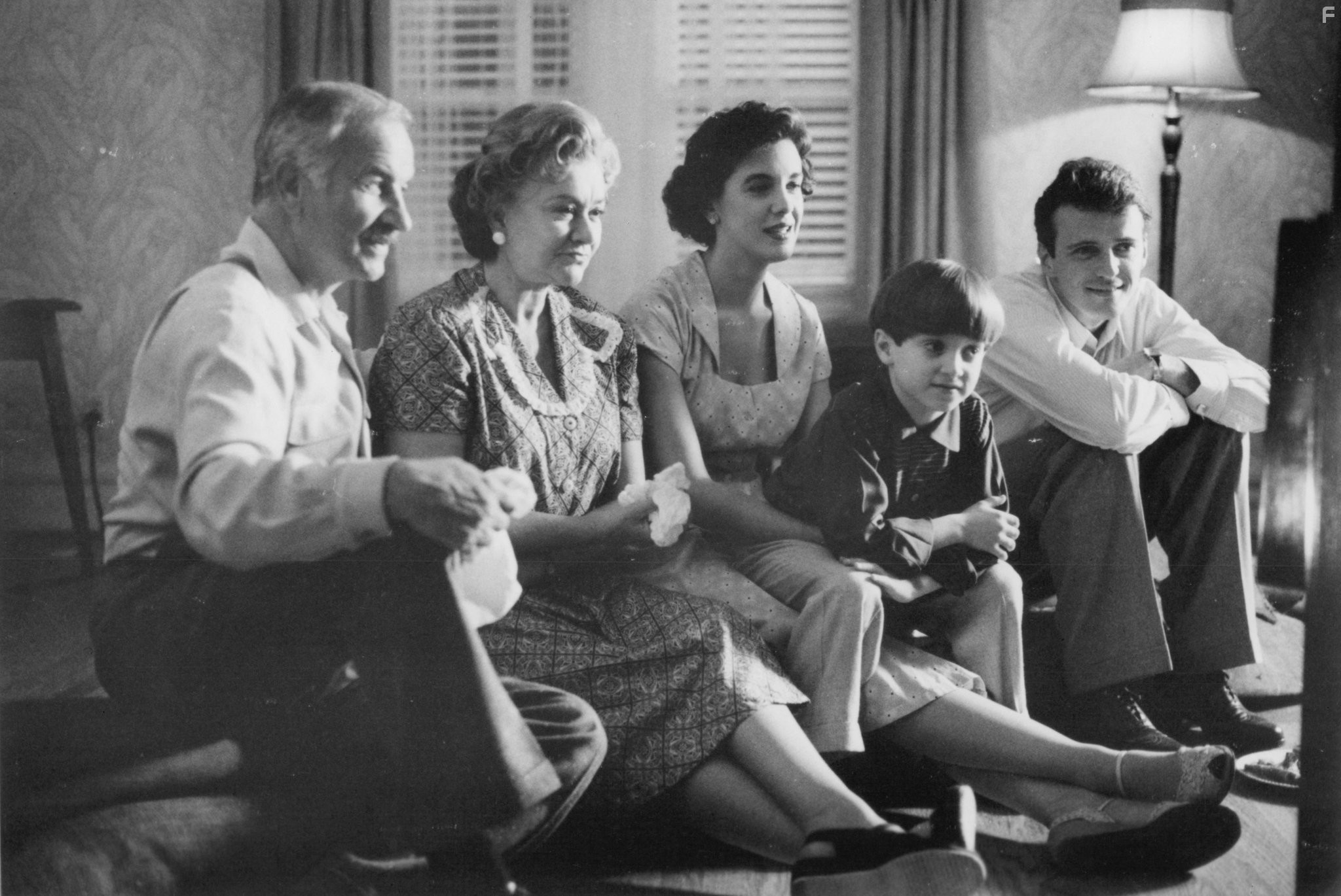 Armin Mueller-Stahl, Elizabeth Perkins, Aidan Quinn, and Joan Plowright in Авалон (1990)