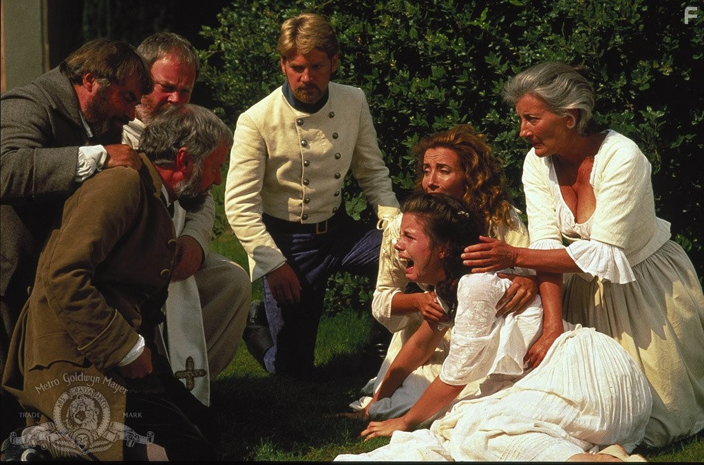 Kenneth Branagh, Kate Beckinsale, Brian Blessed, Emma Thompson, Richard Briers, Phyllida Law, and Jimmy Yuill in Много шума из ничего (1993)