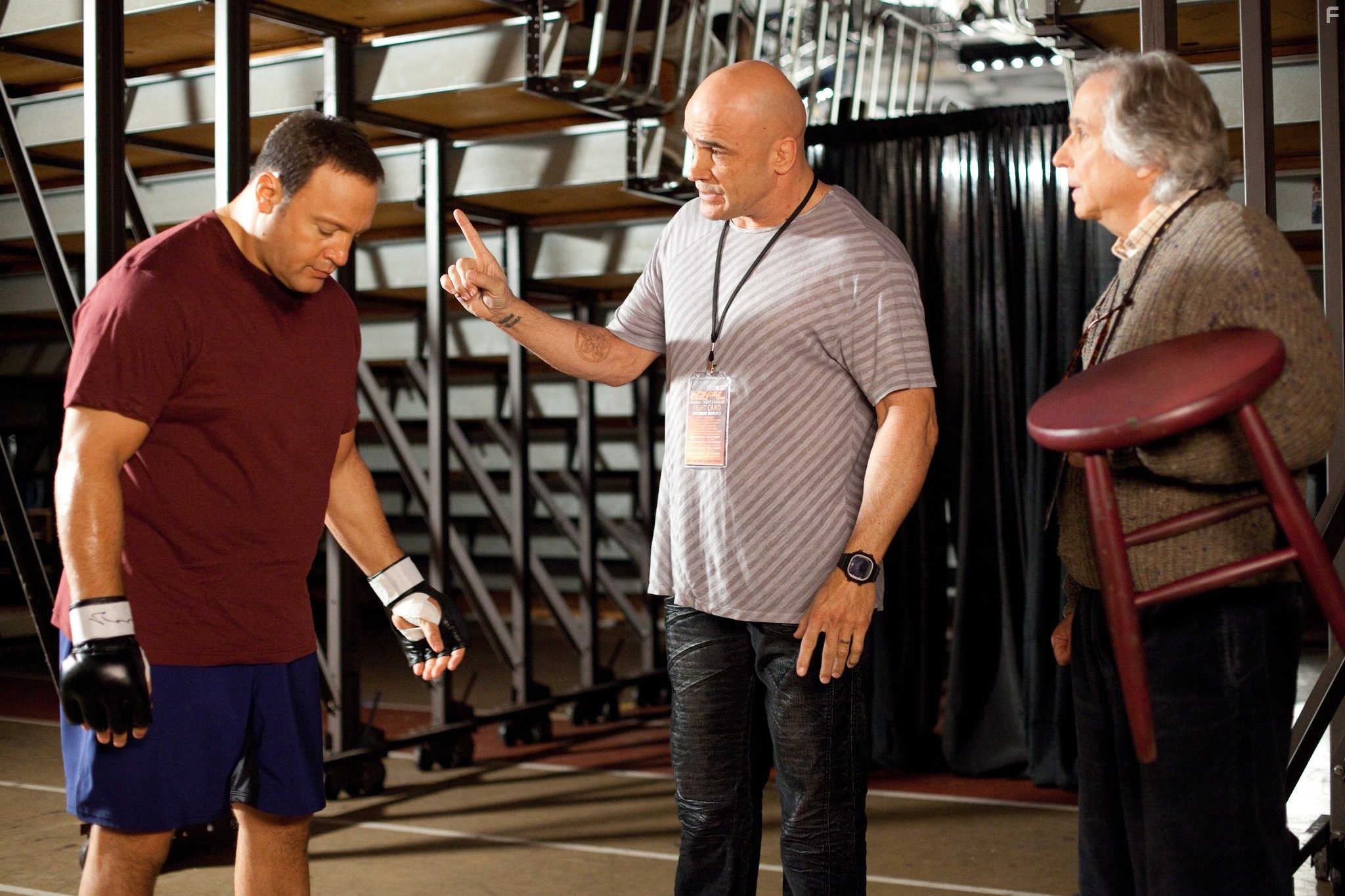 Henry Winkler, Kevin James, and Bas Rutten in Толстяк на ринге (2012)