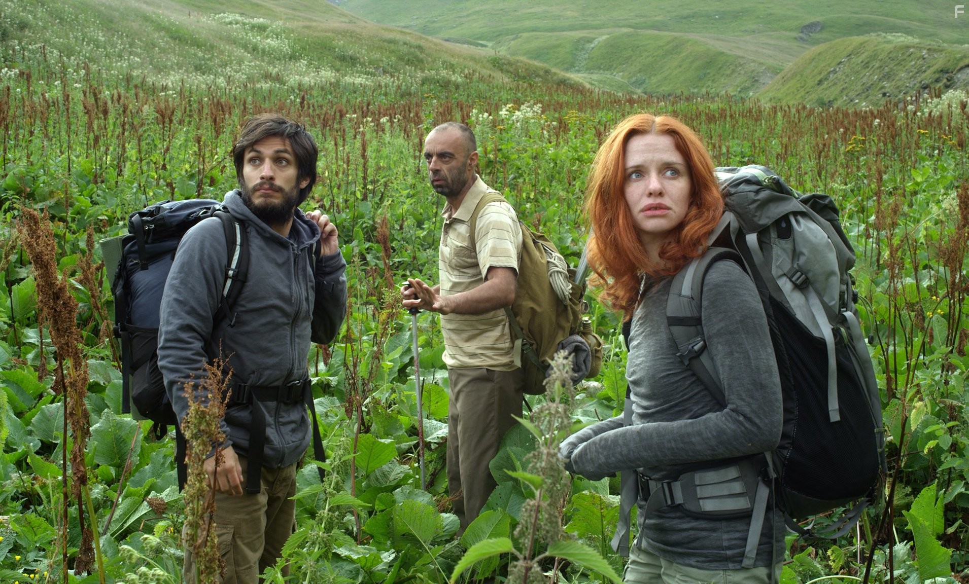 Gael Garc?a Bernal, Hani Furstenberg, and Bidzina Gujabidze in Самая одинокая планета (2011)