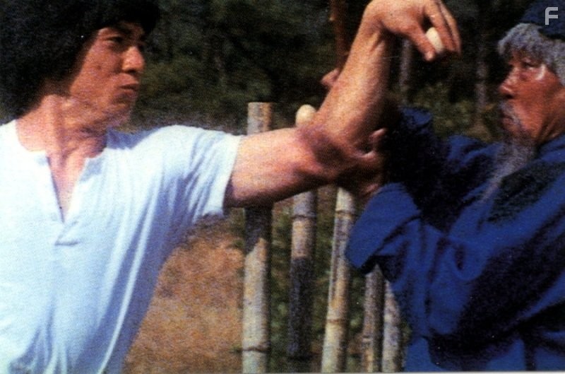 Jackie Chan and Siu Tin Yuen in Змея в тени орла (1978)