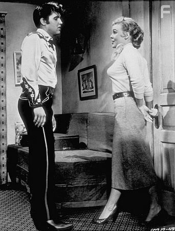Elvis Presley and Jana Lund in "Loving You," Paramount, 1957.