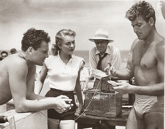 John Agar, John Bromfield, Lori Nelson, and Dave Willock in Месть твари (1955)