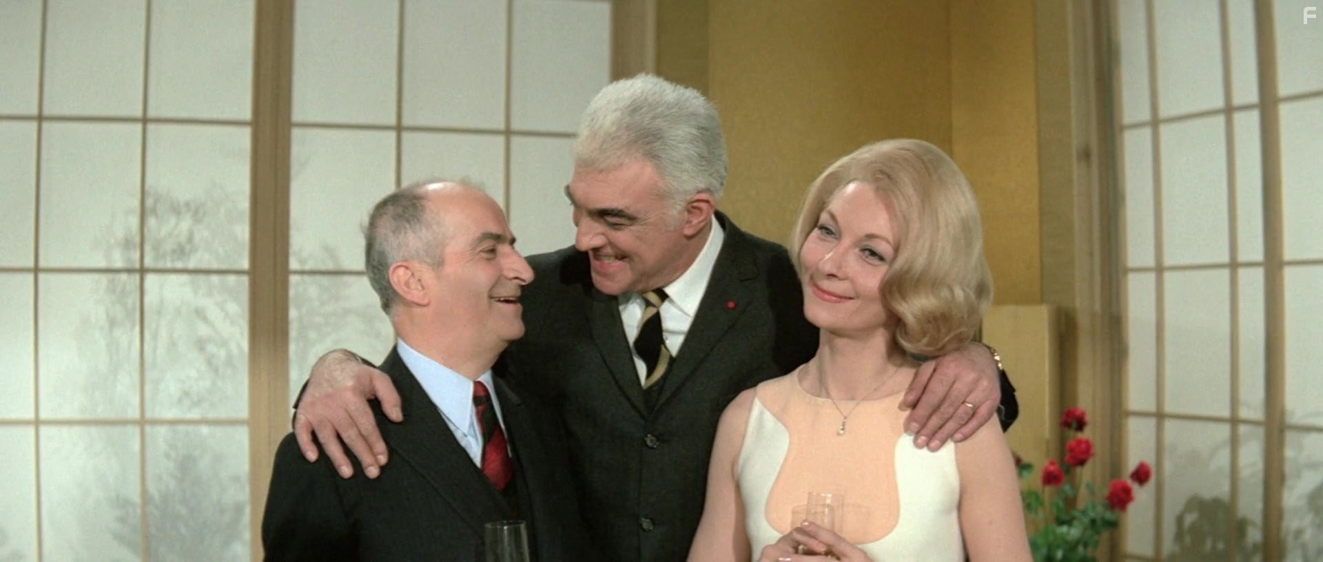 Louis de Fun?s, Claude Gensac, and Yves Vincent in Замороженный (1969)
